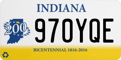 IN license plate 970YQE