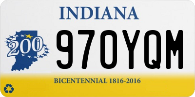 IN license plate 970YQM