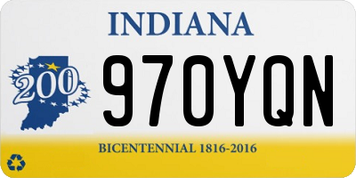 IN license plate 970YQN