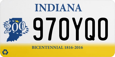 IN license plate 970YQO