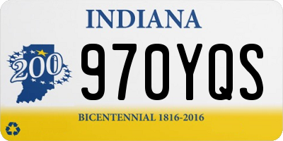 IN license plate 970YQS