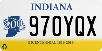 IN license plate 970YQX