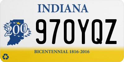 IN license plate 970YQZ