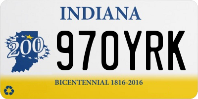 IN license plate 970YRK
