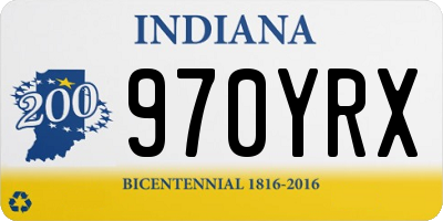 IN license plate 970YRX