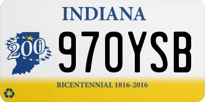IN license plate 970YSB