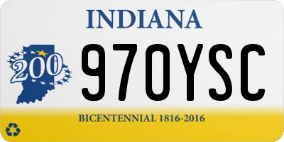 IN license plate 970YSC
