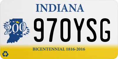 IN license plate 970YSG