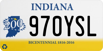 IN license plate 970YSL