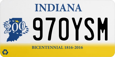 IN license plate 970YSM