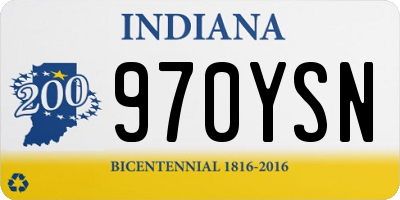 IN license plate 970YSN