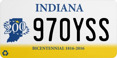 IN license plate 970YSS