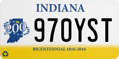 IN license plate 970YST