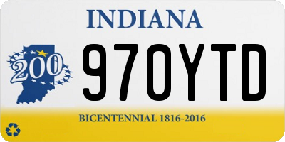 IN license plate 970YTD