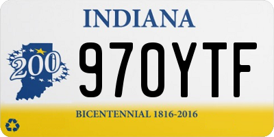 IN license plate 970YTF