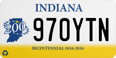 IN license plate 970YTN