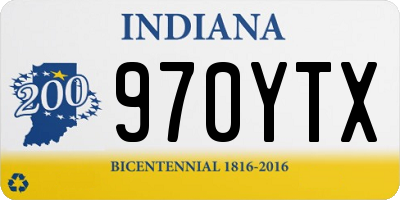 IN license plate 970YTX