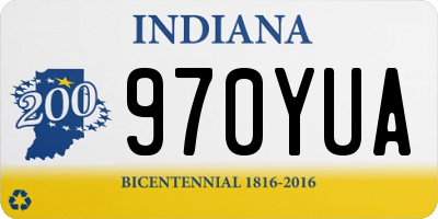IN license plate 970YUA
