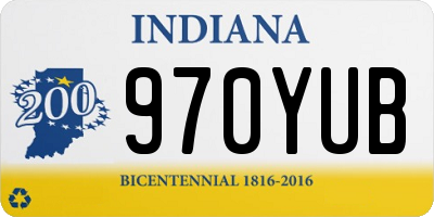IN license plate 970YUB