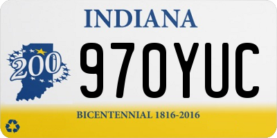 IN license plate 970YUC