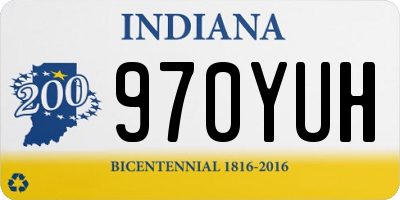 IN license plate 970YUH