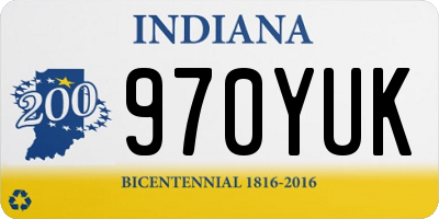IN license plate 970YUK