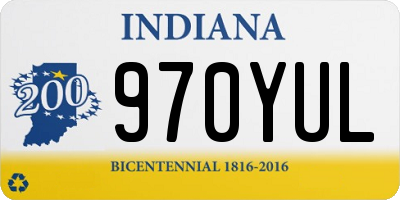 IN license plate 970YUL