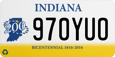 IN license plate 970YUO