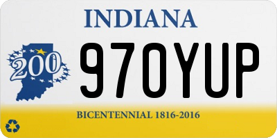 IN license plate 970YUP