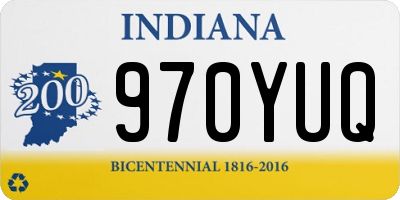 IN license plate 970YUQ