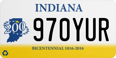 IN license plate 970YUR