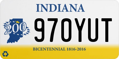IN license plate 970YUT