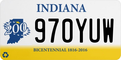 IN license plate 970YUW