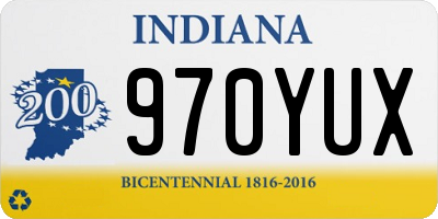 IN license plate 970YUX