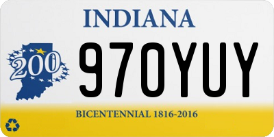 IN license plate 970YUY