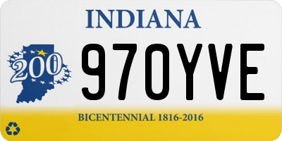 IN license plate 970YVE