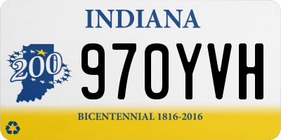 IN license plate 970YVH
