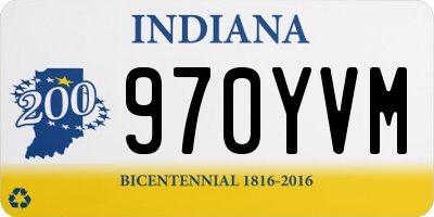 IN license plate 970YVM