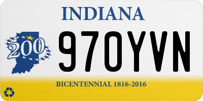 IN license plate 970YVN