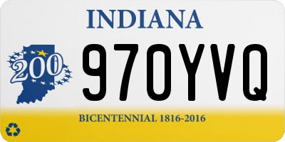 IN license plate 970YVQ