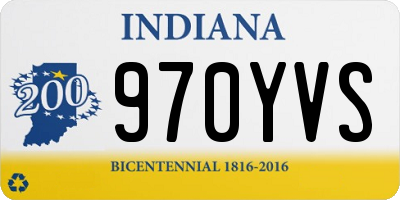 IN license plate 970YVS
