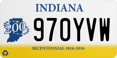 IN license plate 970YVW