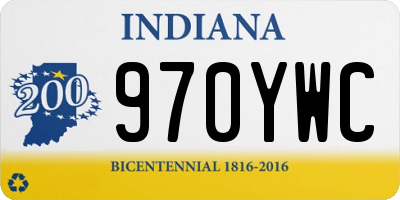IN license plate 970YWC