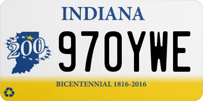 IN license plate 970YWE