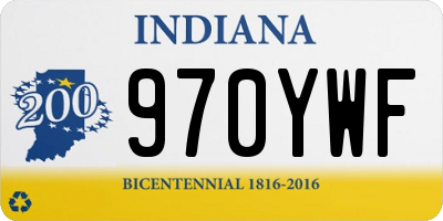 IN license plate 970YWF
