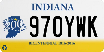 IN license plate 970YWK