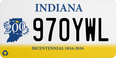 IN license plate 970YWL