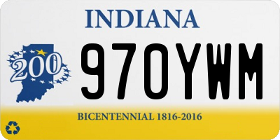 IN license plate 970YWM
