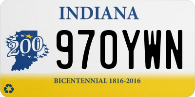 IN license plate 970YWN