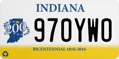 IN license plate 970YWO